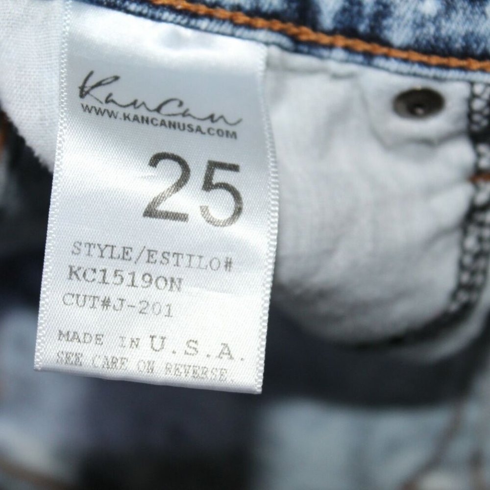 KanCan High Rise Distressed Jean Shorts HW7856 - Picture 2 of 8